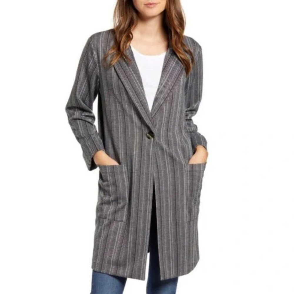 NWT Sanctuary City Knit Oversized Herringbone Blazer Coat